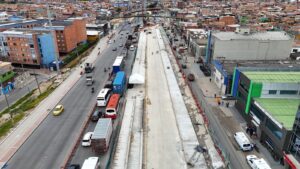 Avance de las obras del paso deprimido de Soacha sobre la Autopista Sur