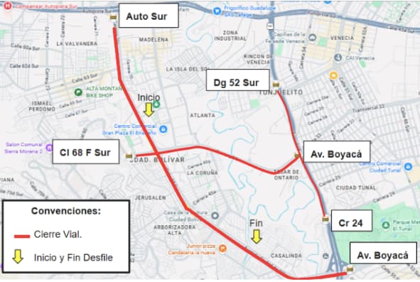 Consulte aquí el mapa oficial del recorrido y los cierres