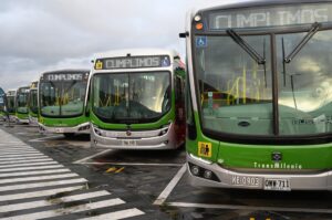 50 buses articulados eléctricos duales que llegan al transporte público de Bogotá