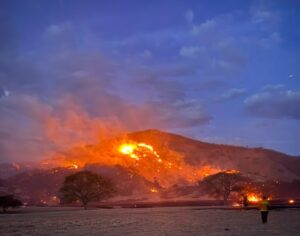 Incendio forestal en zona rural de Cundinamarca, Región Metropolitana Bogotá-Cundinamarca